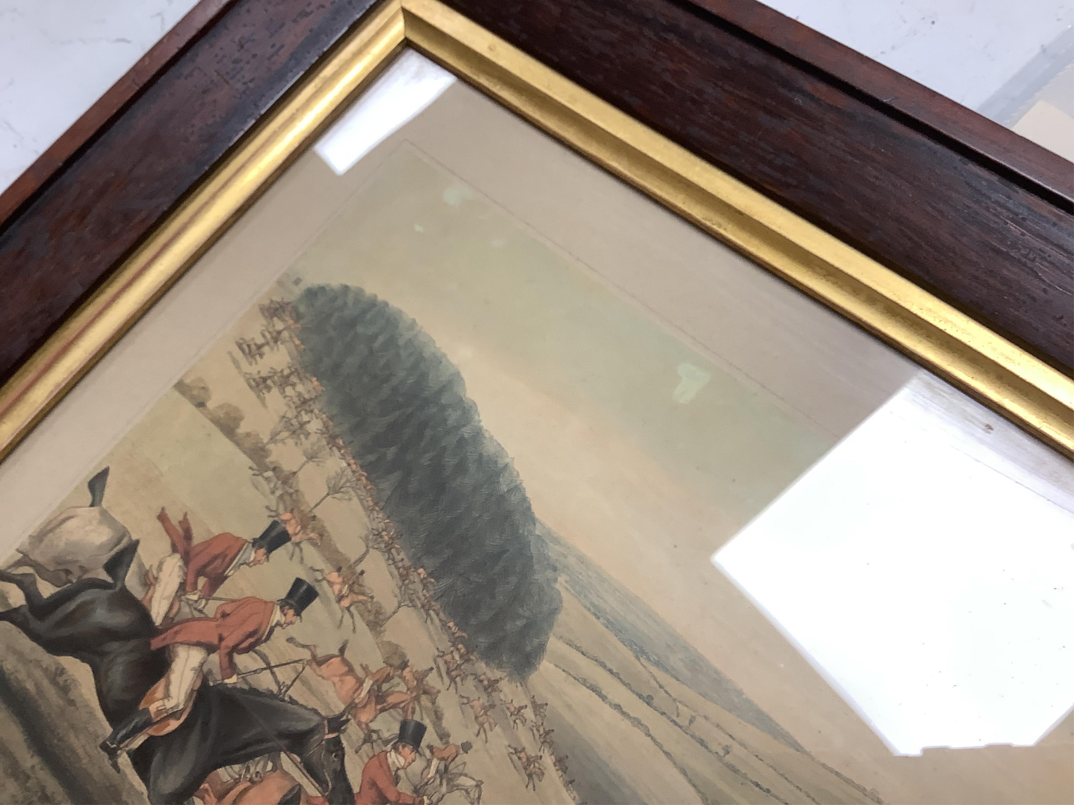 After Henry Thomas Alken (1784-1851), a set of four hunting interest lithographs, to include 'The Meeting', 'Full Cry' and 'The Death', published S & I Fuller, 1820s
